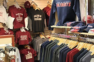 T-shirts with college logos